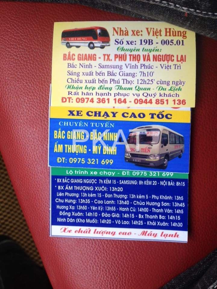 Nhà xe Việt Hùng Bắc Giang Phú Thọ