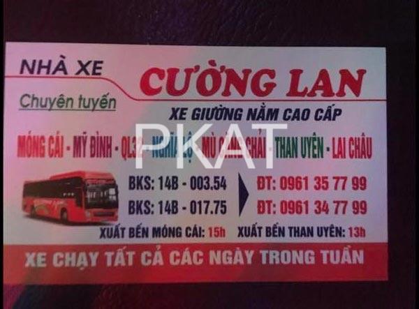 Nhà xe Bắc Giang Quảng Ninh Cường Lan đẳng cấp và chuyên nghiệp