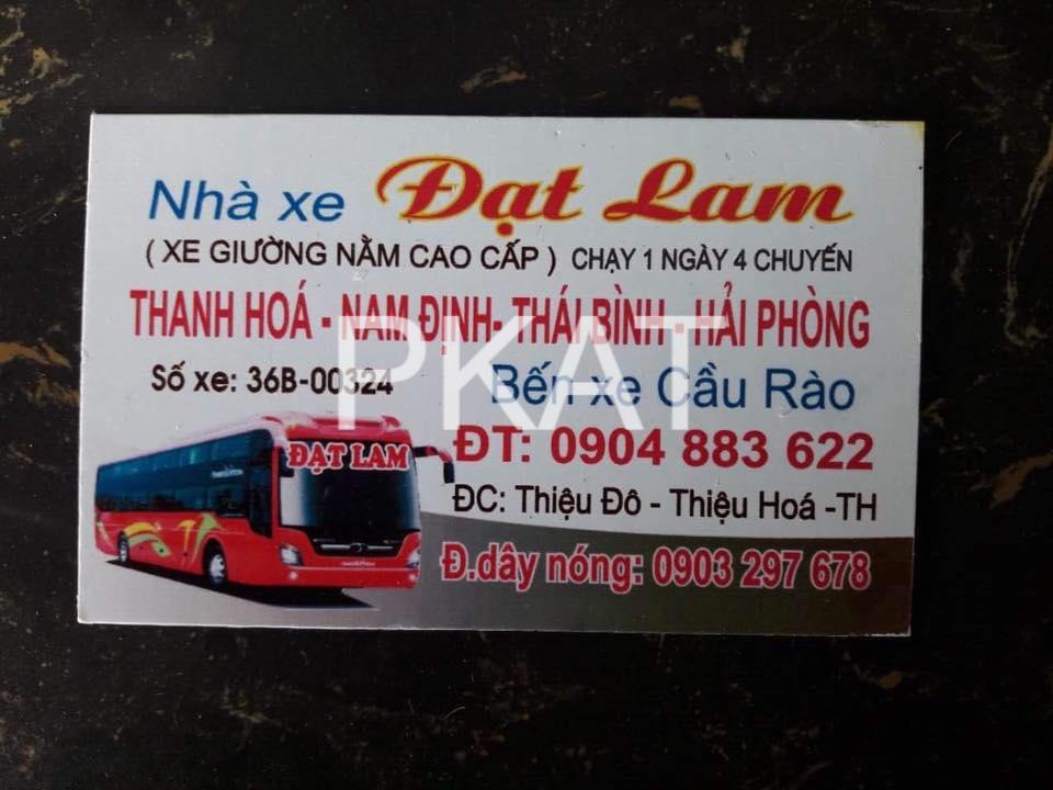 Xe khách Đạt Lam Thanh Hóa Hải Phòng