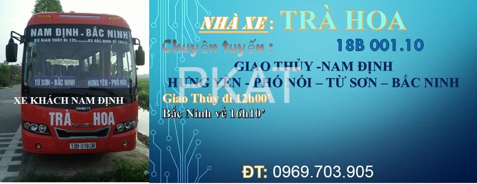 Thông tin  nhà xe Nam Định Bắc Ninh Nam Hồng (nguồn từ facebook xe khách Nam Định)